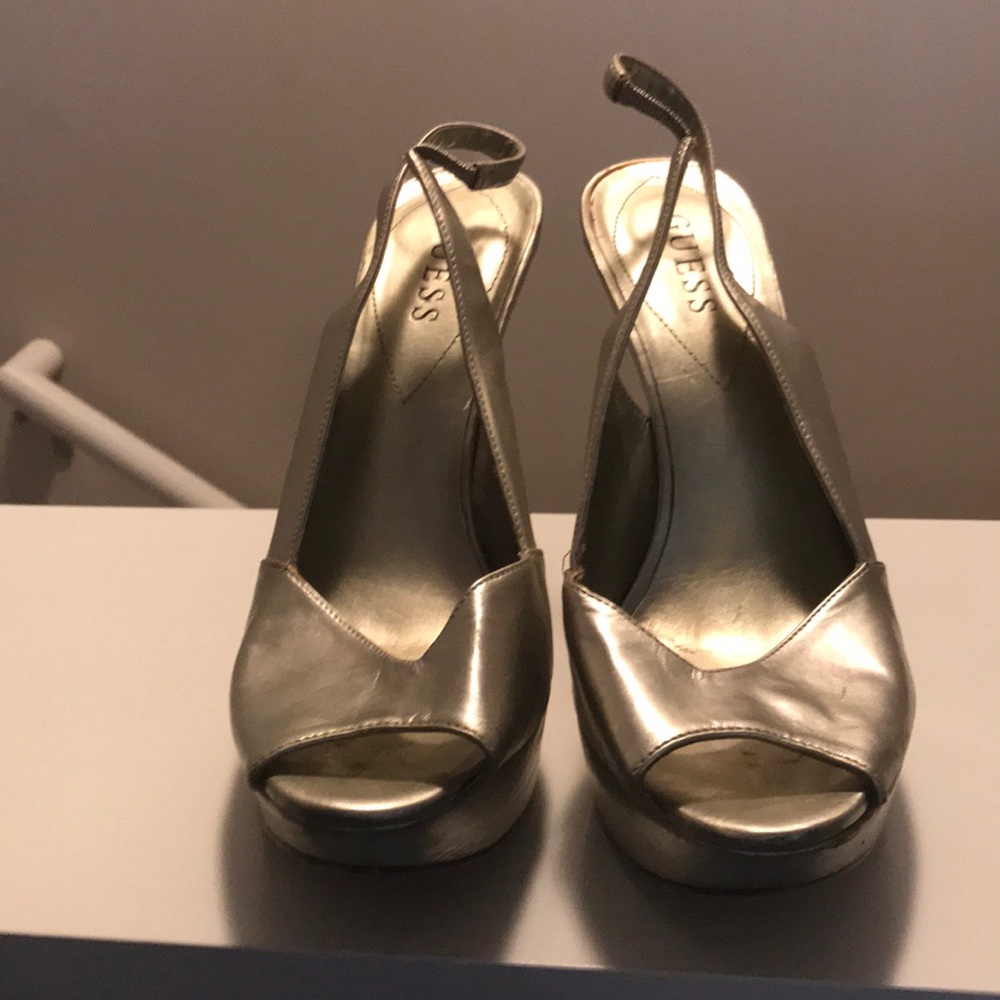 Guess Gold Stiletto Heels